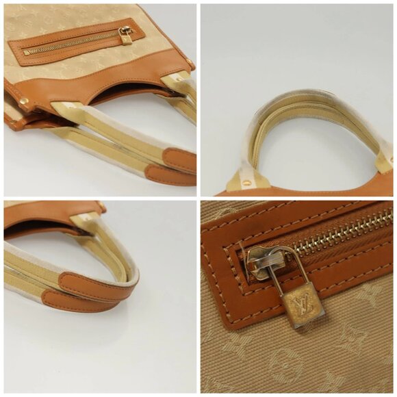 LOUIS VUITTON Monogram Mini Sac Catline Tote Bag Beige M92328 LV Auth 121864 - Picture 16 of 16